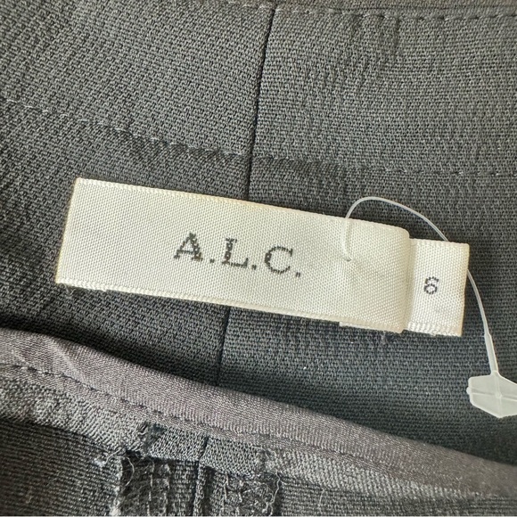 A.L.C. Size 6 Black Pants Flare Work Suit Career Professional Center Seam - Picture 4 of 10